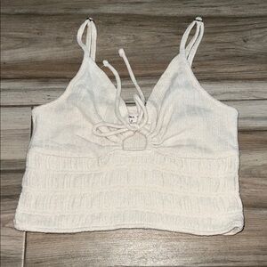 O'Neill Cream Textured Crop Top
